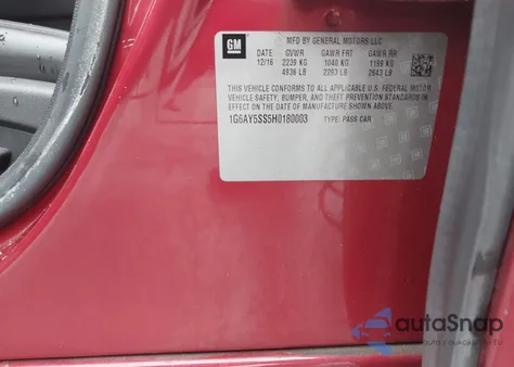 2017 Cadillac Cts Premium Luxury z USA, uszkodzony, nr VIN 1G6AY5SS5H0180003